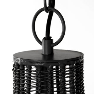 Mercana Camila Black Metal Mesh Four Bulb Chandelier