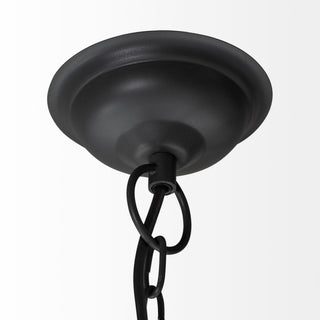 Mercana Camila Black Metal Mesh Four Bulb Chandelier