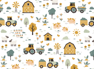 Bird and Bean Baby Farm Pajamas