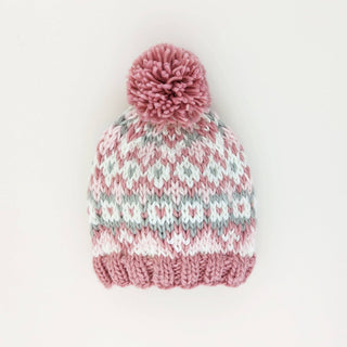 Huggalugs Fairisle Rosy Beanie