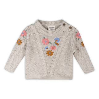 Viverano Floral Embroidered Chunky  Pullover