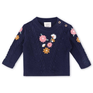Viverano Floral Embroidered Chunky  Pullover