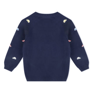 Viverano Mini Beetle Cars Embroidered Sweater