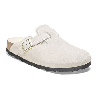 Birkenstock Boston Shearling Suede in Antique White