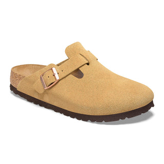 Birkenstock Boston Suede in Latte Cream