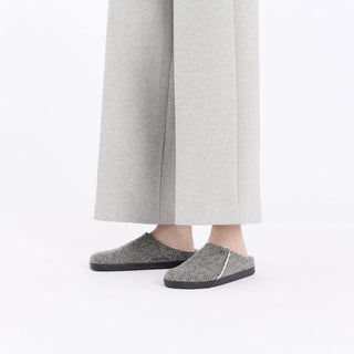 Birkenstock Zermatt Wool Felt in Herringbone Gray