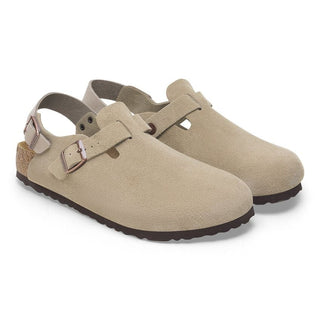 Birkenstock Tokio Suede Leather in Taupe
