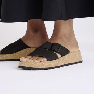 Birkenstock Almina Nubuck Leather in Black