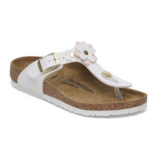 Birkenstock Kids Gizeh Flower White Leather