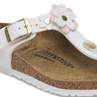 Birkenstock Kids Gizeh Flower White Leather