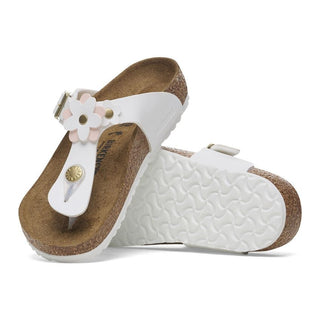 Birkenstock Kids Gizeh Flower White Leather