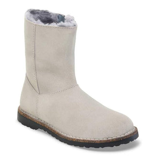 Birkenstock Uppsala Suede Zip Shearling in Stone Coin
