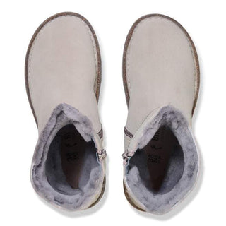 Birkenstock Uppsala Suede Zip Shearling in Stone Coin