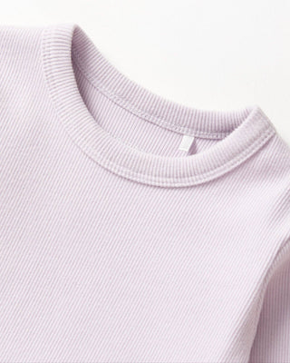 Little Bipsy Girls Ribbed Lettuce Trim Tee