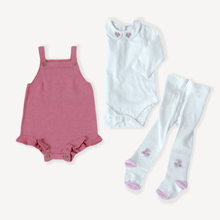 Viverano Heather Knit Romper 3 Piece