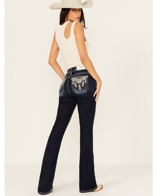 Miss Me Maci Dream Catcher Mid Rise Boot Cut