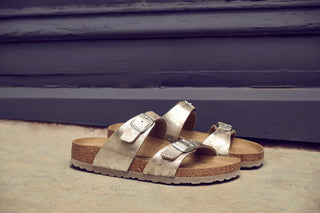 Birkenstock Sydney Synthetic in Washed Silver