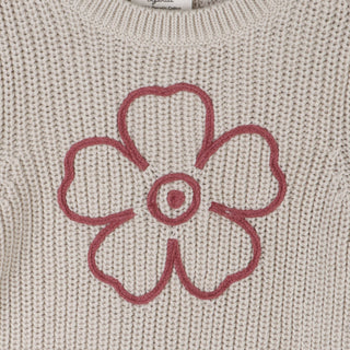 Viverano Hippie Flower Embroidered Sweater