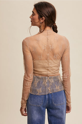 Lillian Sheer Unlined Lace Top