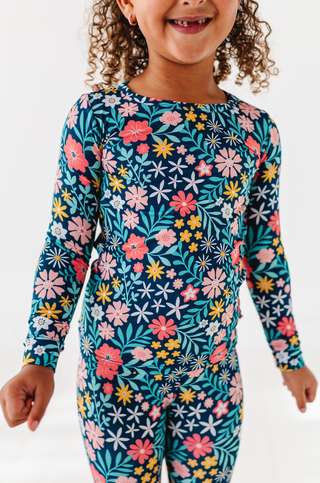 Bird and Bean Girls Maren Floral Pajamas