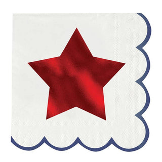 Star Foil Scalloped Napkins