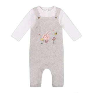 Viverano Bunny Embroidered Overall Set