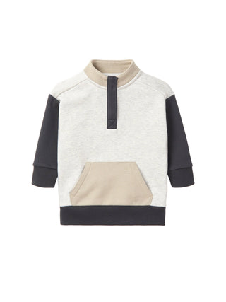 Little Bipsy Baby Colorblock Mockneck Pullover