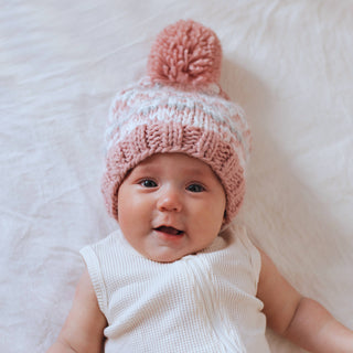 Huggalugs Fairisle Rosy Beanie