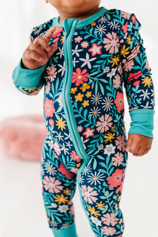 Bird and Bean Baby Maren Floral Pajamas