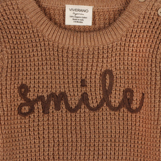Viverano Smile Embroidered Sweater Jumpsuit