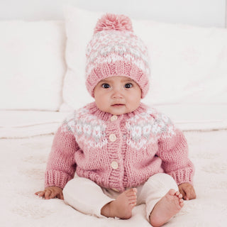 Huggalugs Fairisle Rosy Beanie