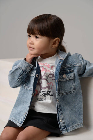 Little Bipsy Baby Lightweight Hooded Denim Jacket