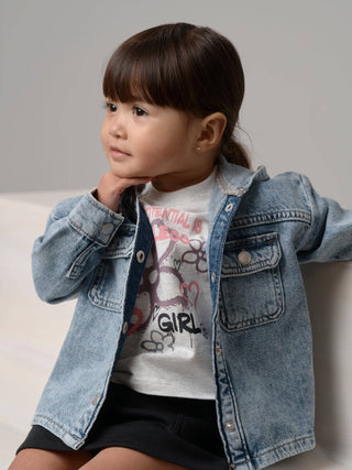 Little Bipsy Kids Lightweight Hooded Denim Jacket