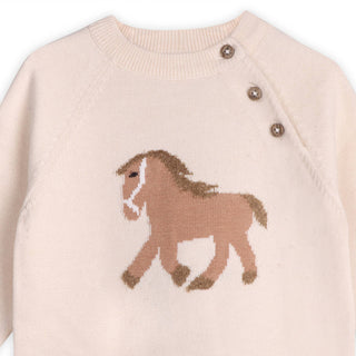 Viverano Baby Horse Jacquard Pullover