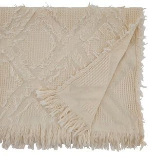 Table Runner Ivory Chevron Design