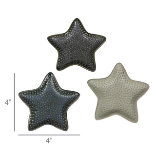Ceramic Sea Star Trays - Set of 3