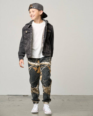 Little Bipsy Kids Washed Hooded Denim Jacket