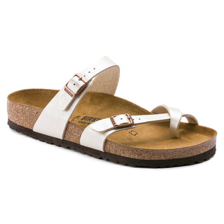 Birkenstock Mayari Birko Flor in Graceful Pearl White