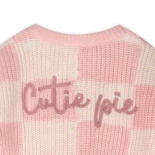 Viverano Baby Girl Cutie Pie Checkered Pullover
