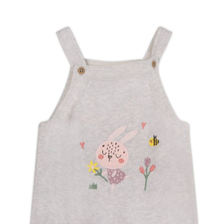 Viverano Bunny Embroidered Overall Set