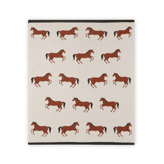Viverano Horse Organic Jacquard Knit Blanket