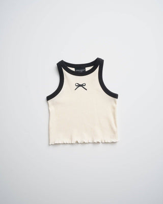 Little Bipsy Girls Bow Ribbed Tank