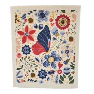 Swedish Dishcloth Garden Floral