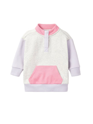 Little Bipsy Girls Colorblock Mockneck Pullover
