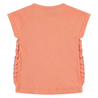 Babyface Baby Girl Ribbed Flower Tee