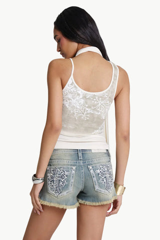 Miss Me Scarf Tank Top