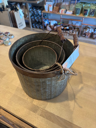 Metal Pail set of 3