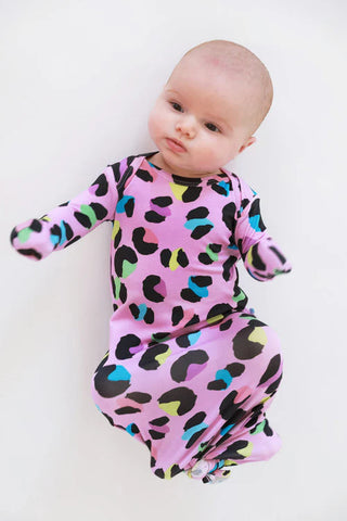 Posh Peanut Electric Leopard Basic Knotted Gown
