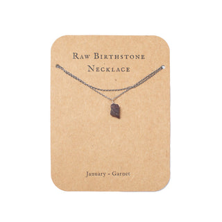 Sugarboo Sterling Silver Raw Birthstone Necklaces