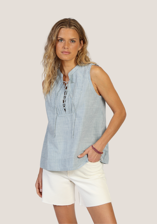 Dylan Leni Lace Up Shirt